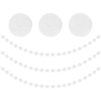 Uxcell Felt Ball Garland, Pom Pom Garland with 20 Balls White 3Pcs