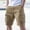 Khaki, variant on Cargo Shorts for Men Elastic Waist Drawstring Wide Leg Shorts with Multi Pocket Casual Versatile Cargo Shorts,Khaki,L