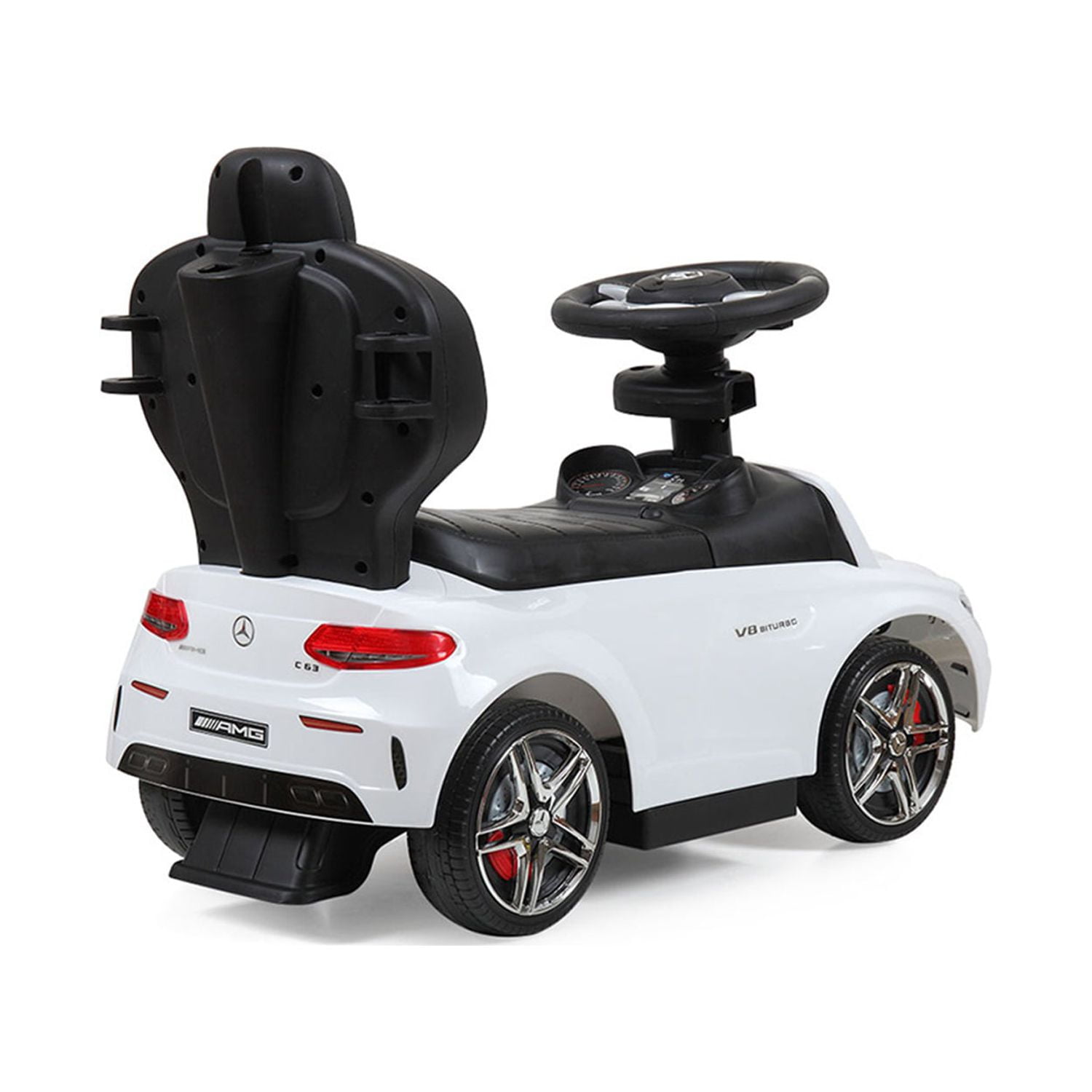 CIPACHO Kids Ride On Push Car, Foot Operated Walker Stroller with Music, Horn, Cup Holder for Toddlers Age 1-3, White CIPACHO Kids Ride On Push Car, Foot Operated Walker Stroller with Music, Horn, Cup Holder for Toddlers Age 1-3, White