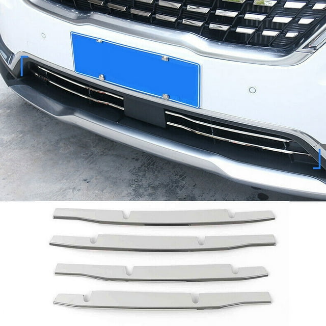 Suitable for Kia Carnival 22 - 2024 Chrome Steel Front Bumper Lower Grille Decorative Strip -