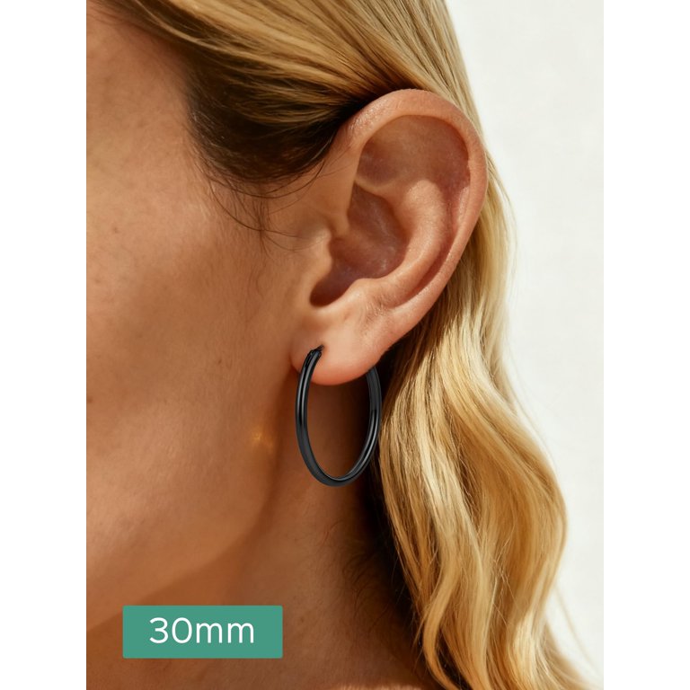 Sweetkiki 6 Pairs Small Gold Hoop Earrings Set, Hypoallergenic Huggie Hoop earrings in 14K Gold Plated for Sensitive Ears, Leightweight 24/7 Cartilage Hoop Earring for Women Men, 14K Gold Plated, No