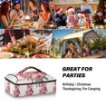 thumbnail image 7 of Iauyy Casserole Carrier for Hot Food Insulated Casserole Travel Carry Bag with Lid Food Warmer Bag for Party/Picnic,Metal Rose, 7 of 7