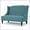 Dark Teal (PU Leather), variant on GDF Studio Leona Modern Glam Tufted Velvet Wingback Loveseat, Navy Blue and Dark Brown