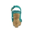 thumbnail image 2 of BLISSFUL STEP Women's Sandals Platform Heels Ankle Strap Wedges Sandals Lake Green 8, 2 of 7
