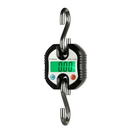 WeiHeng WH-C100 Mini Heavy Duty Electronic Digital Stainless Steel Hook Scale Hanging Crane Scale LCD Loop Weight Balance 150kg Double
