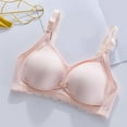 thumbnail image 4 of Zwiiyzr 2025 Nursing Bras for Breastfeeding Seamless V Neck Thin Front Buckle Maternity Bra Comfort Pregnancy Bralette Pink, 4 of 7