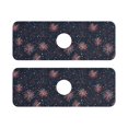 thumbnail image 7 of Yayeee Faucet Mat for Kitchen Sink 14.7" Diatomite Long Splash Guard Pad, Red and White Fireworks Pattern, 2 Pack, 7 of 7