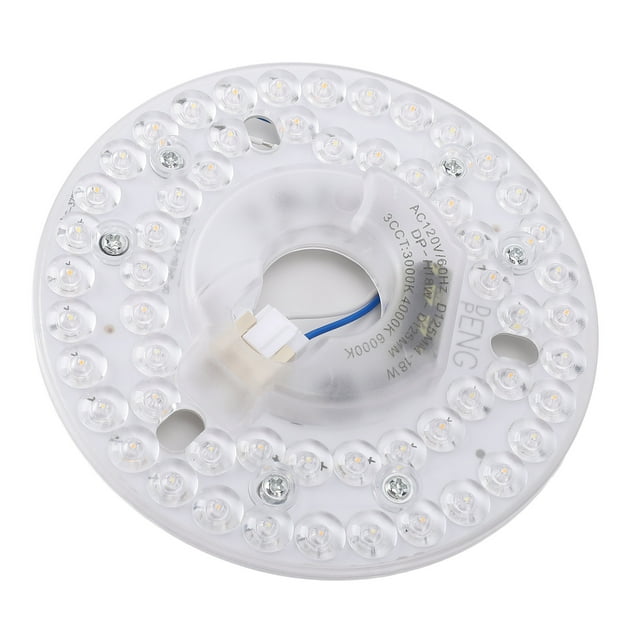 Ceiling Fan Light Fixture Replacement, 4.92in LED Retrofit Kit, Dimmable 18W 3CCT 3000K 4000K 6000K, Memory Function, Easy Install, for Ceiling Fan Light, Ceiling Light