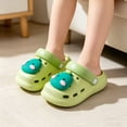 thumbnail image 5 of GPOECD Kids Clogs Cartoon Indoor Outdoor Beach Slides for Toddlers Summer Breathable Footwear Kids Slippers,06_Green,18-24 Months, 5 of 9