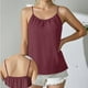 thumbnail image 1 of TaTaai Women's Linen Feel Sleeveless Top, Adjustable Shoulder Straps with Chest and Back Pleats, Casual Summer Fashion Gift, 1 of 9