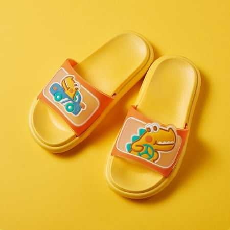 

Njoeus Summer Boys And Girls PVC Little Dinosaur Non-slip Children s Slippers Clearance