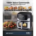 thumbnail image 3 of Emerson SmartVoice 5.3QT 6-in-1 Air Fryer, 1K+ Voice Control Commands, 100+ Recognized Food, No APP, No WIFI, Air Fry, Bake, Reheat, Dehydrate, 1500W, 3 of 8