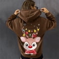 thumbnail image 2 of Sudaderas con capucha navideñas para mujer, sudaderas con capucha de manga larga a la moda con gráfico de alces bonitos, sudaderas informales Fridja FKASFK5439, 2 of 5
