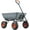 Poly-600lbs, variant on Poly Garden Cart Dump Wagon, Heavy Duty 4 Wheel Wheelbarrow Yard Cart Dump Wagon with 10in All Terrain Wheels, Steel Frame and Quick Release System