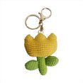 Cute Cartoon Resin Peach Heart Knitting Rabbit Pendant Keychain Holder