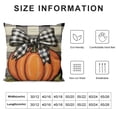 thumbnail image 5 of Fall Decor Pillow Covers, Orange Pumpkin Pattern Decorative Throw Pillows Linen Autumn Thanksgiving Cushion Pillow Covers for Sofa Couch Outdoor Decor, 5 of 5