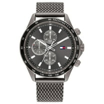 Tommy Hilfiger 1792019 MILES GUNMETAL DIAL MESH BRACELET CHRONOGRAPH MENS WATCH