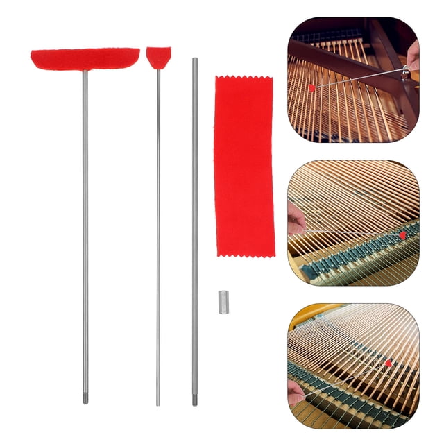 SWETRACE 1Jgo Kit De Limpieza Para Piano Con Herramientas Plateadas Para Limpieza Eficaz De Tabla Sonora