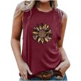 thumbnail image 2 of Daisyyozoid Nouvelles Arrivées Hauts pour Femmes Joyeuses Pâques Col Rond Imprimé Décontracté Pull Sans Manches T-shirt, 2 of 5