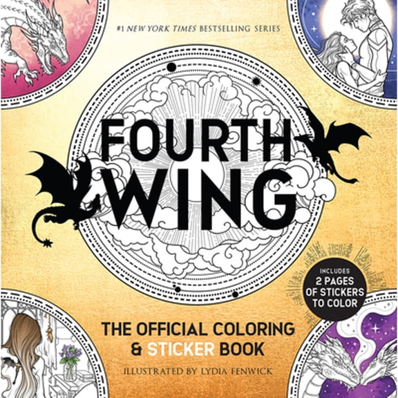 Pre-Owned Fourth Wing: The Official Coloring & Sticker Book: Includes 2 Pages of Stickers to Color (Dover Adult Coloring Books) Paperback