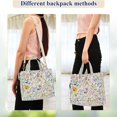 thumbnail image 4 of FORMRS Womens Corduroy Tote Bag Crossbody Shoulder Purse Handbag with Detachable Strap, Watercolor Wildflowers, 4 of 7