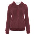 thumbnail image 3 of Viikei Women Plus Size Casual Pocket Hooded Parka Outwear Cardigan Sweater Coat, 3 of 5