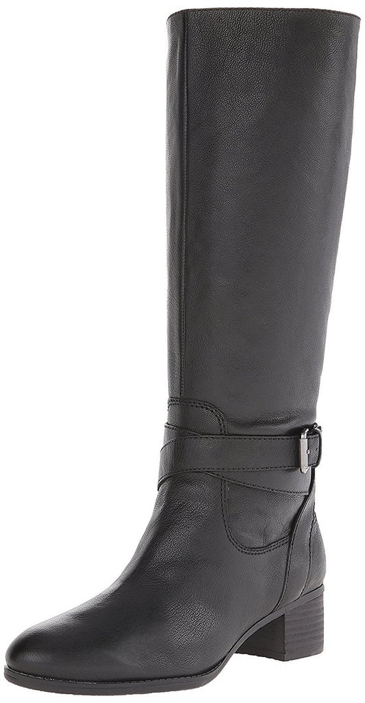 Nine West Women's Black Vani Leather Riding Boot - Walmart.com