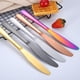 thumbnail image 3 of Servicio de cubiertos de acero inoxidable Utensilios Cubiertos Incluyendo cuchillo Juego de cubiertos de 5 piezas (Plata) brillar Electrónica, 3 of 6
