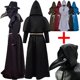 thumbnail image 2 of Bata Medieval con capucha para Halloween, disfraz de Doctor de la peste, sombrero para hombre, disfraz de monje, Steampunk, sacerdote, capa de mago de terror, nuevo, 2 of 4
