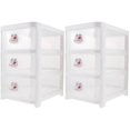 thumbnail image 3 of FRCOLOR 2pcs Desktop Organizer 3-layer Drawer Type Organizer Sundries Organizer Storage Box, 3 of 8