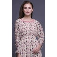 thumbnail image 5 of Bimba Floral Women Printed Smocked Waist Long Casual Maxi RuffleDress-Small, 5 of 5
