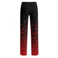 thumbnail image 7 of Garbnen Halloween Pants Pajamas Ghost Print Women’s Lounge Pants Comfy Cute Elastic Waist Fall Winter Wide Leg Women Sleep Pants Red XXL, 7 of 7