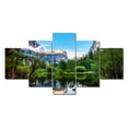 thumbnail image 4 of TISHIRON 5PCS Framed Canvas Wall Art Set,60"x32" Natural Lake Mirror Canvas Art Decor, 4 of 7