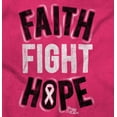 thumbnail image 2 of Faith Fight Hope Breast Cancer Aware Womens Slim Fit Graphic Tee Brisco Brands L, 2 of 5