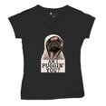 thumbnail image 5 of Am I Puggin You Women's V-Neck T-shirt Funny Pug Puppy Dad Dog Mom Pet Lover Life, 5 of 7