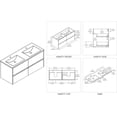 thumbnail image 5 of Blossom Valencia 48″ Floating Vanity | Glossy White | Double Ceramic Sinks | Wall Mount | 4 Soft-Close Drawers, 5 of 6