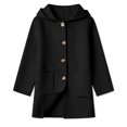 thumbnail image 5 of Faraee Kids Hooded Wool Blend Jacket Long Sleeve Overcoat for Boys Girls Mid Length Winter Warm Peacoat Dress Coat 4‑16 Years, 5 of 5