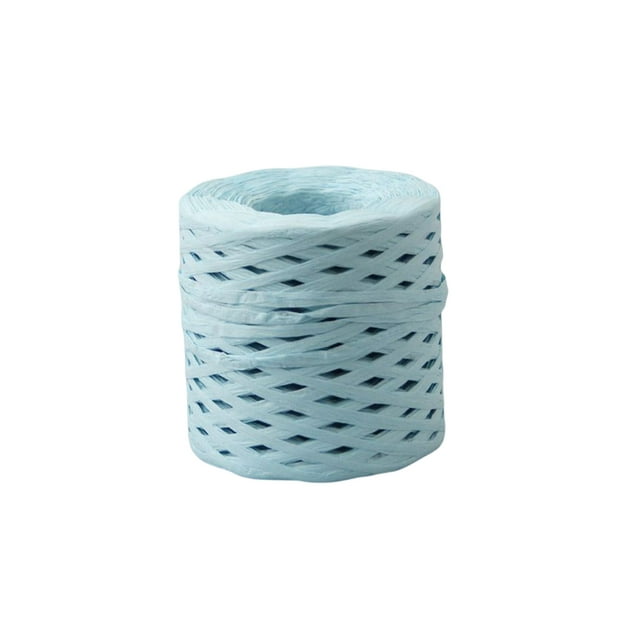 Cuerda de envoltura de cinta de papel, decoración de boda, fibra vegetal, mano de obra fina, decoraciones para el hogar de larga duración, Kits de decoración para fiestas Cielo azul 200 metros Cateissary HA078815-06