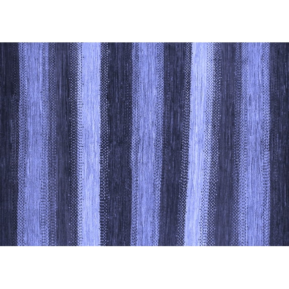 Ahgly Company Machine Washable Indoor Rectangle Oriental Blue Modern Area Rugs, 6' x 9'