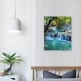 thumbnail image 3 of PRATYUS Trees Forest Canvas Wall Art Landscape Waterfall Painting Mountain River Artwork Wall Decoration Nature Art Prints Framed for Bedroom Bathroom Home Office Decor-16x20inch, 3 of 3