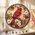 thumbnail image 4 of Acrylic Puzzle Suncatcher, 3 Layer 0.1in Thick 2D, 1 Piece Hanging Ornament, Floral Stained Glass Style Window Decor for Home Sunlight Catching, 4 of 8