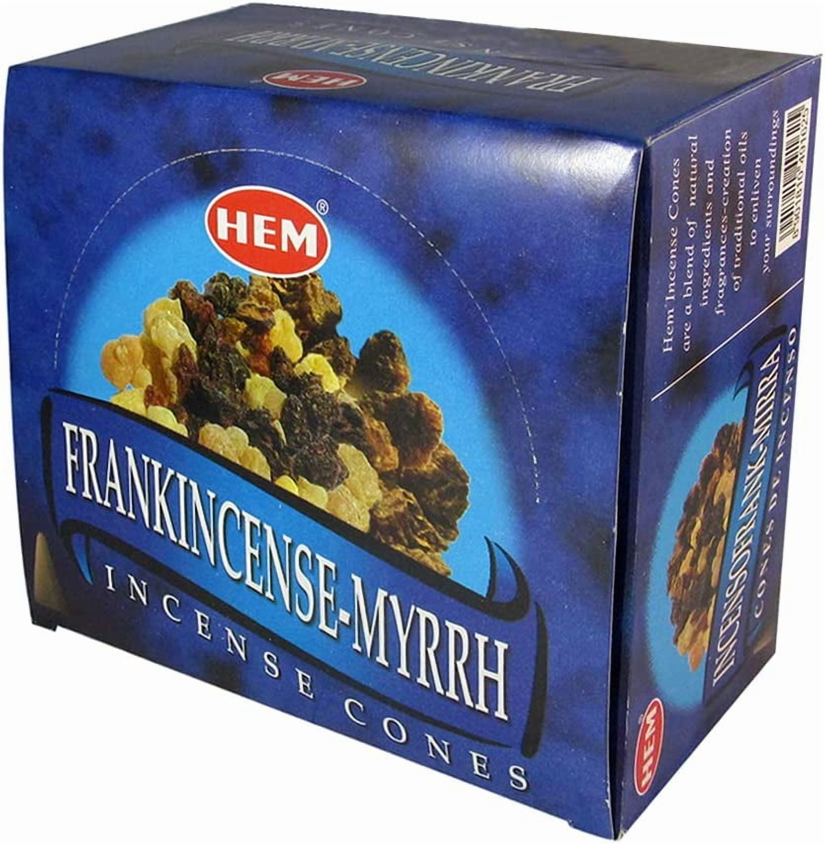 Frankincense and Myrrh Incense Cones and Cone Incense Burner Bundle Insence Insense Incense