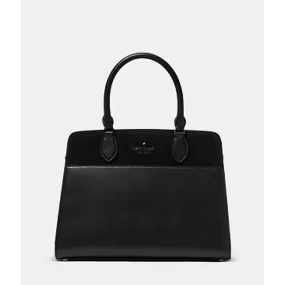 Kate Spade Womens Black Suede Madison Medium Satchel Handbag