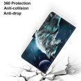 thumbnail image 5 of SaniMore for Samsung Galaxy A13 5G 6.5" 2021 PU Leather Case with Card Slots Detchable Lanyard Color Painting Luxury Pattern Flip Kickstand Shcokproof Wallet Case For Galaxy A13 5G, Wolf, 5 of 9