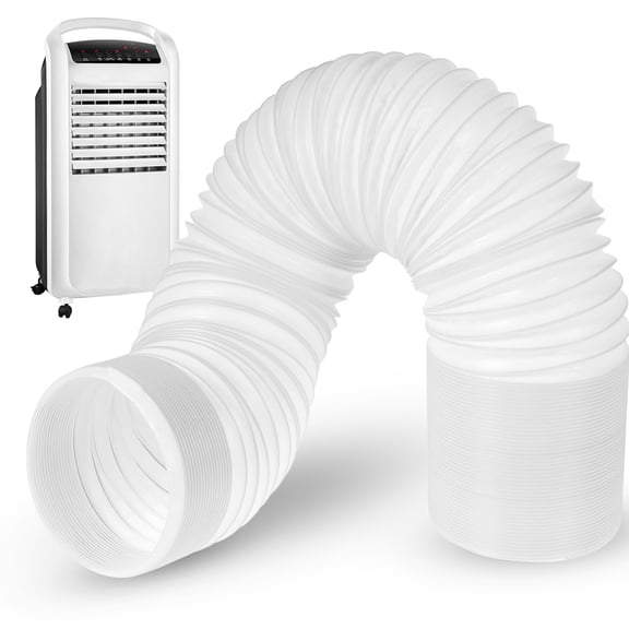Fznkrag 5.1 inch Air Conditioner Hose Portable Flexible AC Exhaust Hose Anti-Clockwise Thread Exhaust Hose 15 to 80inch Extendable Vent Hose for Portable Air Conditioner