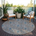 thumbnail image 6 of Addison Rugs Chantille Indoor/Outdoor Transitional Floral Mocha Washable Round Rug, 8' x 8', 6 of 6
