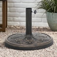 thumbnail image 2 of Abble 27 lbs. Lotus Design Umbrella Base Outdoor Market Umbrella Stand in Antique Bronze, 2 of 6