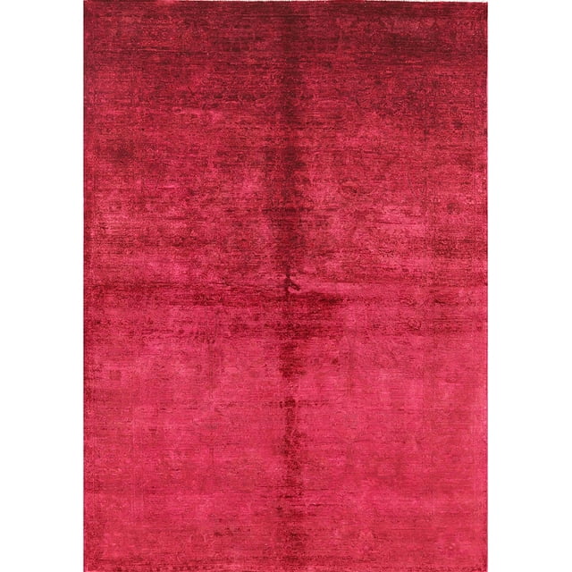 Ahgly Tapis Rectangulaire Moderne Industriel Rouge Ferrari Lavable en Machine, 7 Pieds x 9 Pieds