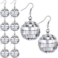thumbnail image 5 of Pendientes de bola de espejo, diadema, accesorios para fiestas, bailes, carnaval, pendientes estilo hip hop punk, 5 of 5