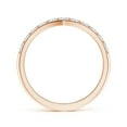 thumbnail image 2 of ANGARA Lab Grown Diamond Twin Row Chevron Wedding Ring for Women in 14K Rose Gold (Size-2.2mm| Color-F-G| Clarity-VS) | April Birthstone, Anniversary, Jewelry Gift for Women | Lab-Grown Diamond Ring, 2 of 7